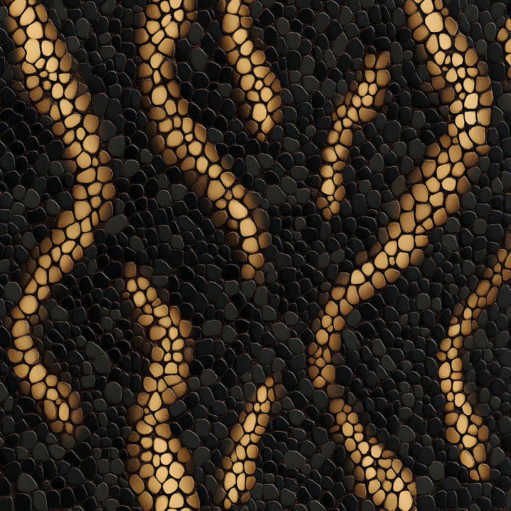 Of Exotic Reptilian Skin With Detailed Scales And Glossy Highlights seamless PBR texture preview