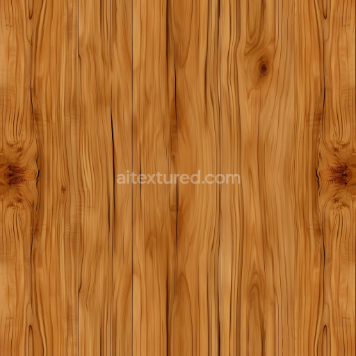 Seamless 3D Pine Wood Planks PBR Texture Featuring Warm Honey Tone and Natural Grain