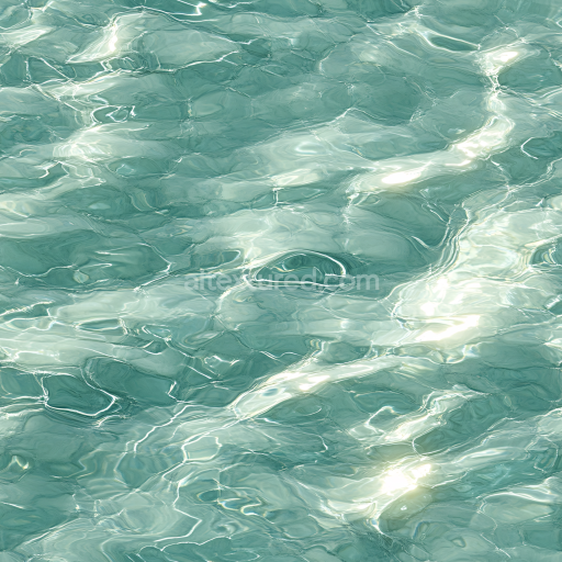 Seamless 3D PBR Texture of Caribbean Pool Water with Gentle Rippling Surface
