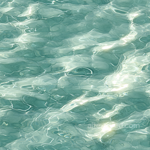 Caribbean Pool Water Seamless Texture with Gentle Rippling Surface seamless Water PBR texture