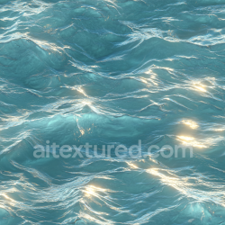 seamless Seamless 3D PBR Texture of Turquoise Ocean Surface with Soft Waves and Realistic Light Reflections texture 8k free download PBR