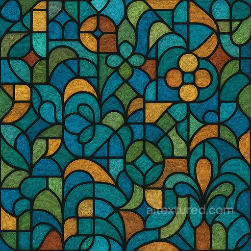Patterned Stained Glass Seamless Texture seamless Glass PBR texture