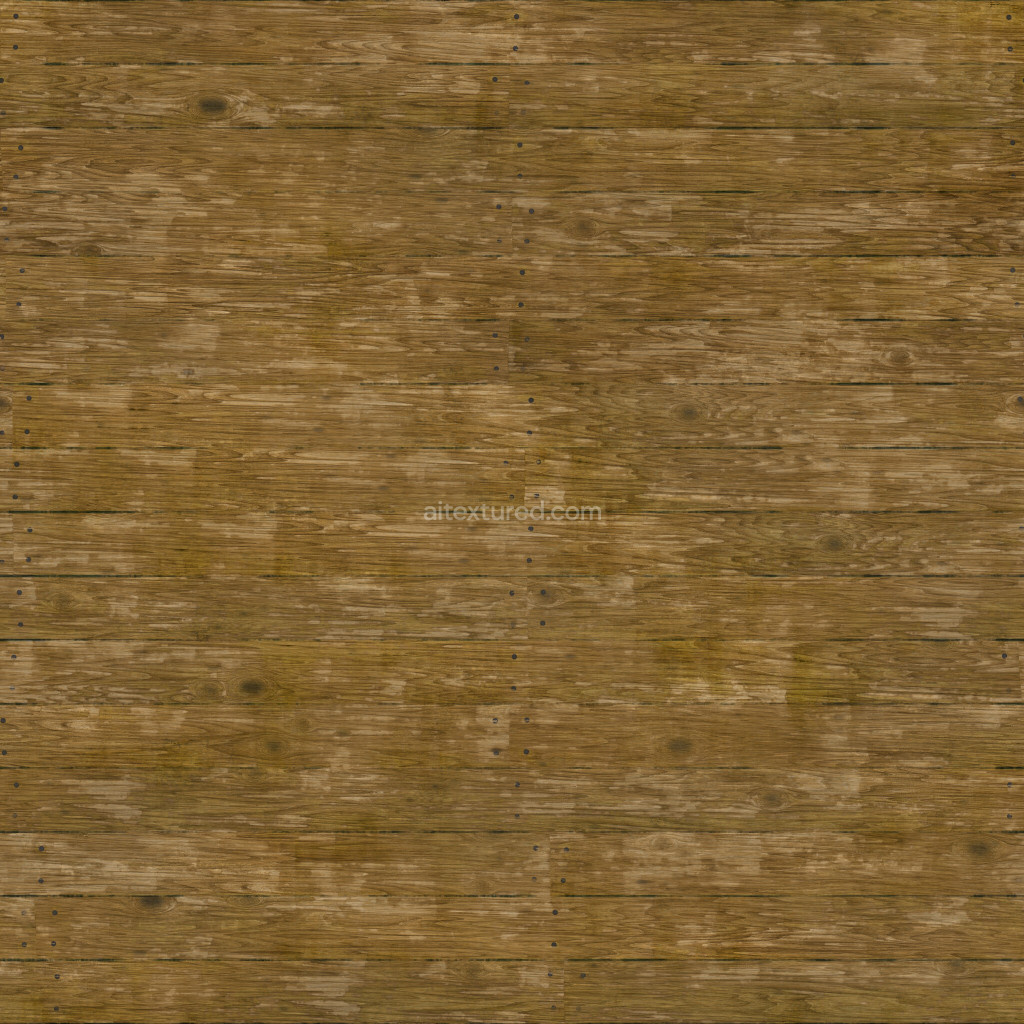 Seamless PBR wood planks texture with natural grain