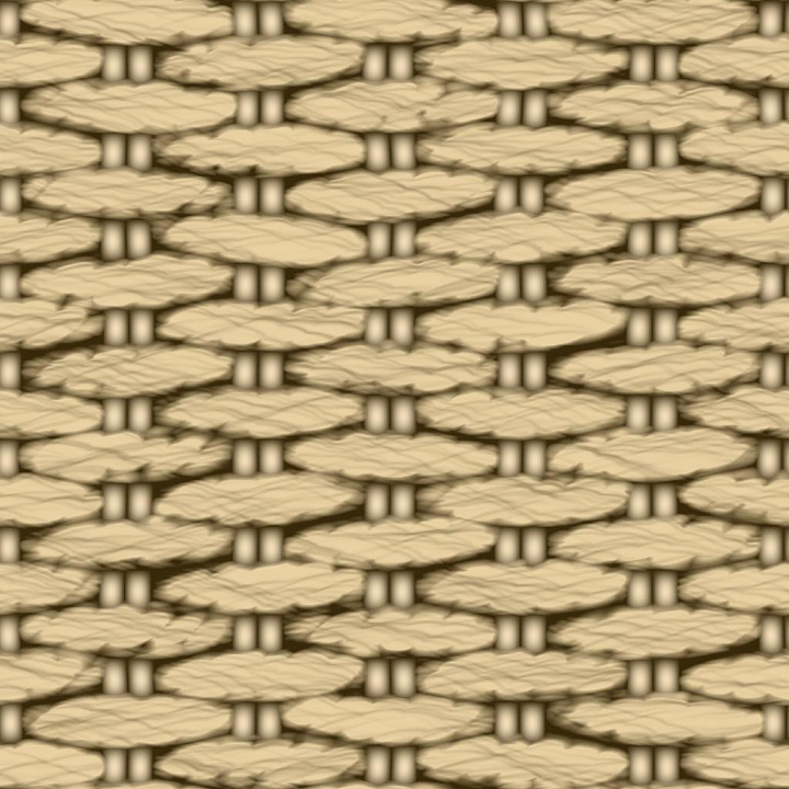 Straw Bag made of Twisted Raffia seamless PBR texture preview
