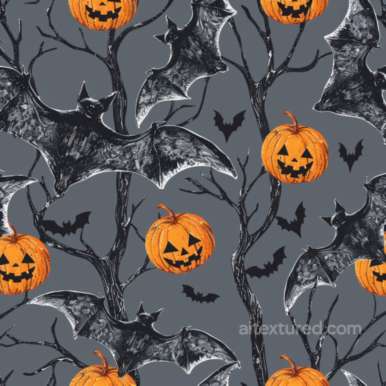 with Vintage Halloween Bats and Jack-o'-Lanterns Vintage Halloween texture preview