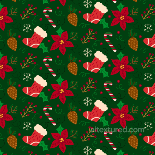 Christmas Digital Paper Texture with Festive Icons seamless All Christmas Digital paper PBR texture