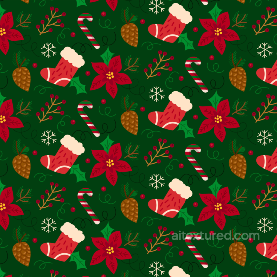 Christmas Digital Paper Texture with Festive Icons All Christmas Digital paper texture preview