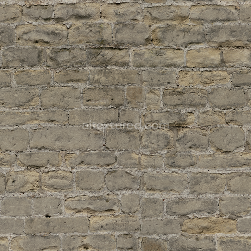 White Sandstone Bricks — Blocks Sandstone Uneven Sandstone Uneven Damaged — PBR seamless 3D texture