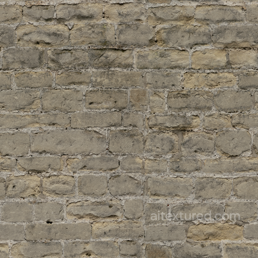 White Sandstone Bricks seamless Brick PBR texture