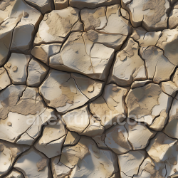 seamless Seamless 3D Cracked Dry Stone Ground PBR Texture with Earthy Beige Tones texture 8k free download PBR