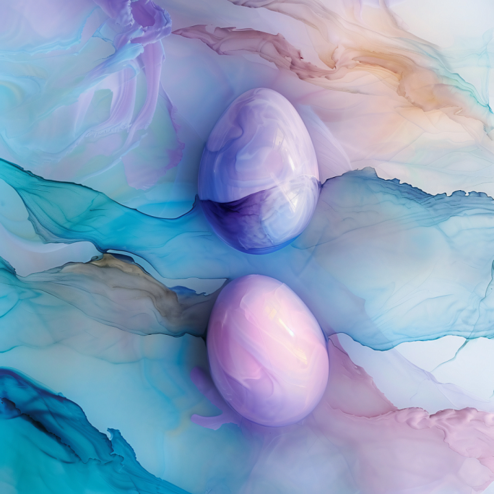 Alcohol Ink with Ethereal Pastel Waves and Soft Fluid Movement seamless PBR texture preview