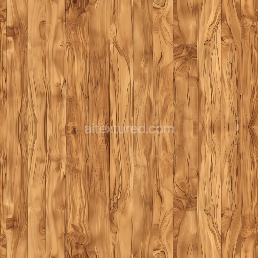 Seamless 3D PBR Texture of Rustic Light Wood Planks with Natural Knots and Grain