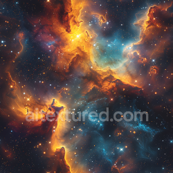 seamless Seamless 3D PBR Space Texture Featuring Vibrant Nebula and Starfield texture 8k free download PBR