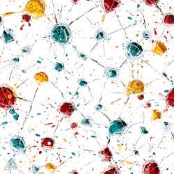 seamless Seamless 3D Cracked & Holes PBR Texture Featuring Multicolor Broken Glass Pattern texture 8k free download PBR