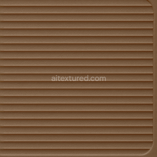 Seamless 3d texture pbr 8k ribbed plastic furniture surface with earth tones and matte finish