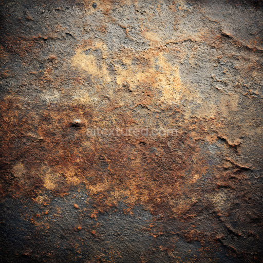 Seamless 3D Rusty Metal PBR Texture Featuring Natural Cracks and Corrosion