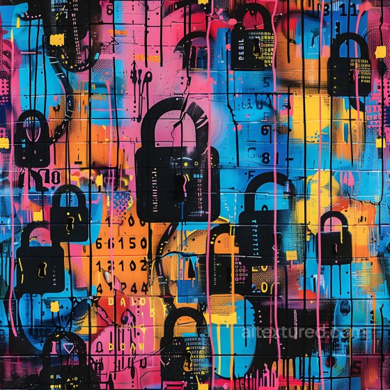 Graffiti Texture Featuring Colorful Locks and Numbers Graffiti texture preview