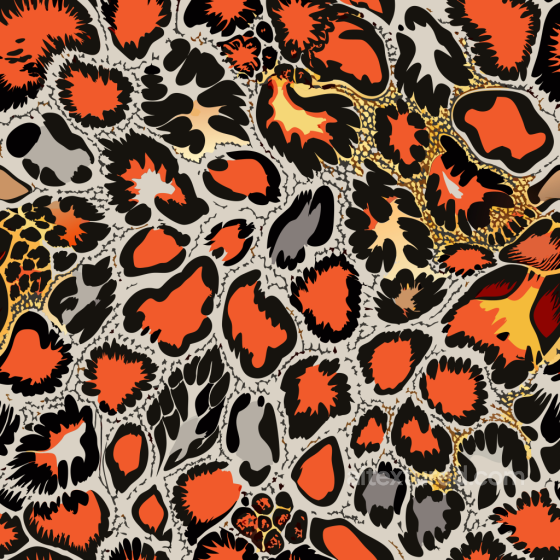 Leopard Print Texture with Bold Orange and Black Patterns Leopard Print texture preview