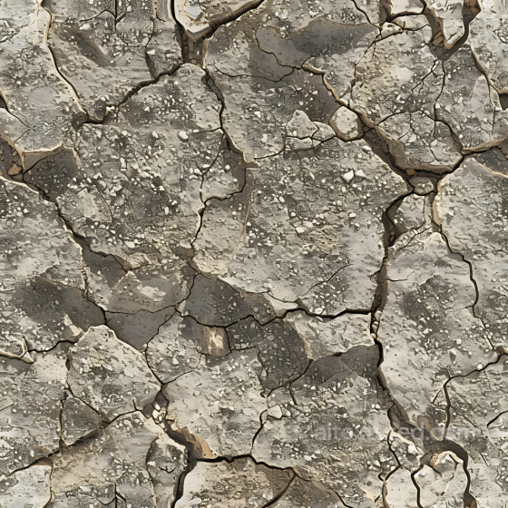 Cracked Dry Stone Ground Seamless Texture with Weathered Surface Stone texture preview