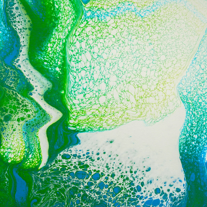 High Detail Abstract Blue and Green Plaster seamless PBR texture preview