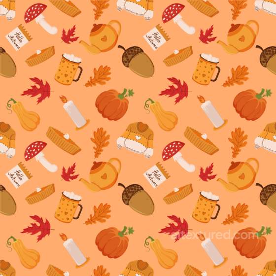 Featuring Festive Thanksgiving Icons and Autumn Colors Thanksgiving texture preview