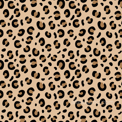 Leopard Print Fabric Texture with Stylized Black and Brown Spots seamless Leopard Print PBR texture