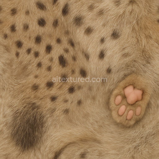 Seamless 3d texture pbr 8k dappled fur spotted fur fuzzy skin bristly fur mammal skin fur undercoat tail fur paw pads whiskers