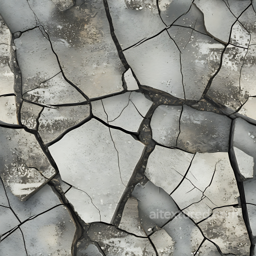 Cracked Stone Ground PBR Texture with Weathered Rough Surface seamless Stone PBR texture