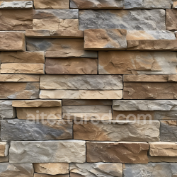 seamless Seamless 3D PBR Texture of Weathered Stacked Stone Wall in Earthy Tones texture 8k free download PBR