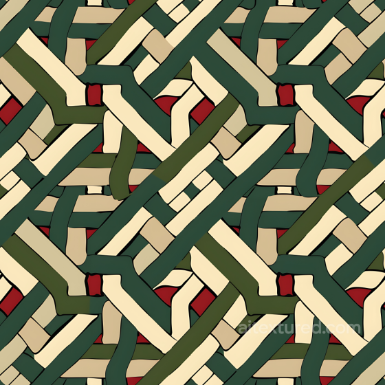 Stylized Earth-Toned Camouflage PBR Texture with Interwoven Pattern Color Camouflage texture preview