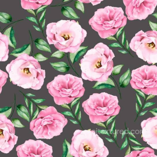 Soft Pink Flower Pattern on Fabric Background Seamless Texture seamless Pink Flower PBR texture