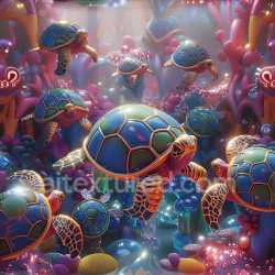 seamless Seamless 3D Inflated Vinyl Panel PBR Texture Featuring Blue and Orange Hexagonal Quilt Pattern texture 8k free download PBR