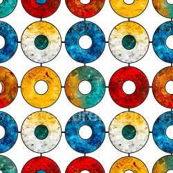 seamless Seamless 3D PBR Cracked Painted Concrete Texture with Multicolor Circular Pattern texture 8k free download PBR