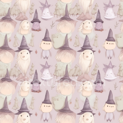 seamless Seamless 3D PBR Texture with Pastel Easter Gnome Illustration Pattern texture 8k free download PBR