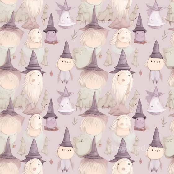 with Pastel Easter Gnome Illustration Pattern All Easter Digital paper texture preview