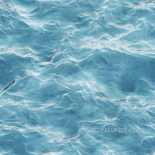 Clear Natural Water Surface Seamless Texture with Subtle Ripples and Reflections seamless Water PBR texture