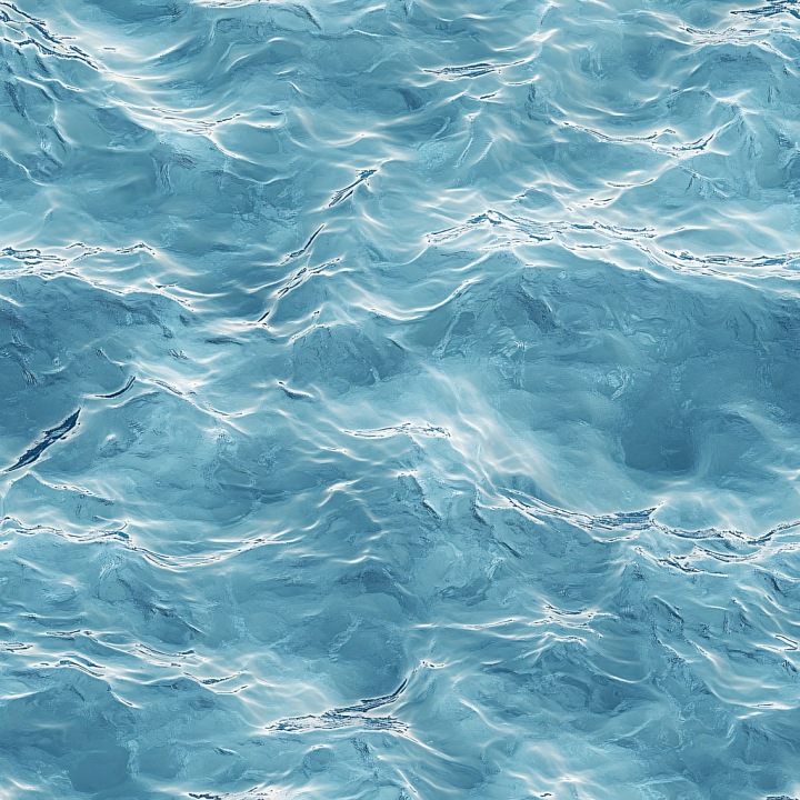 Clear Natural Water Surface with Subtle Ripples and Reflections seamless PBR texture preview