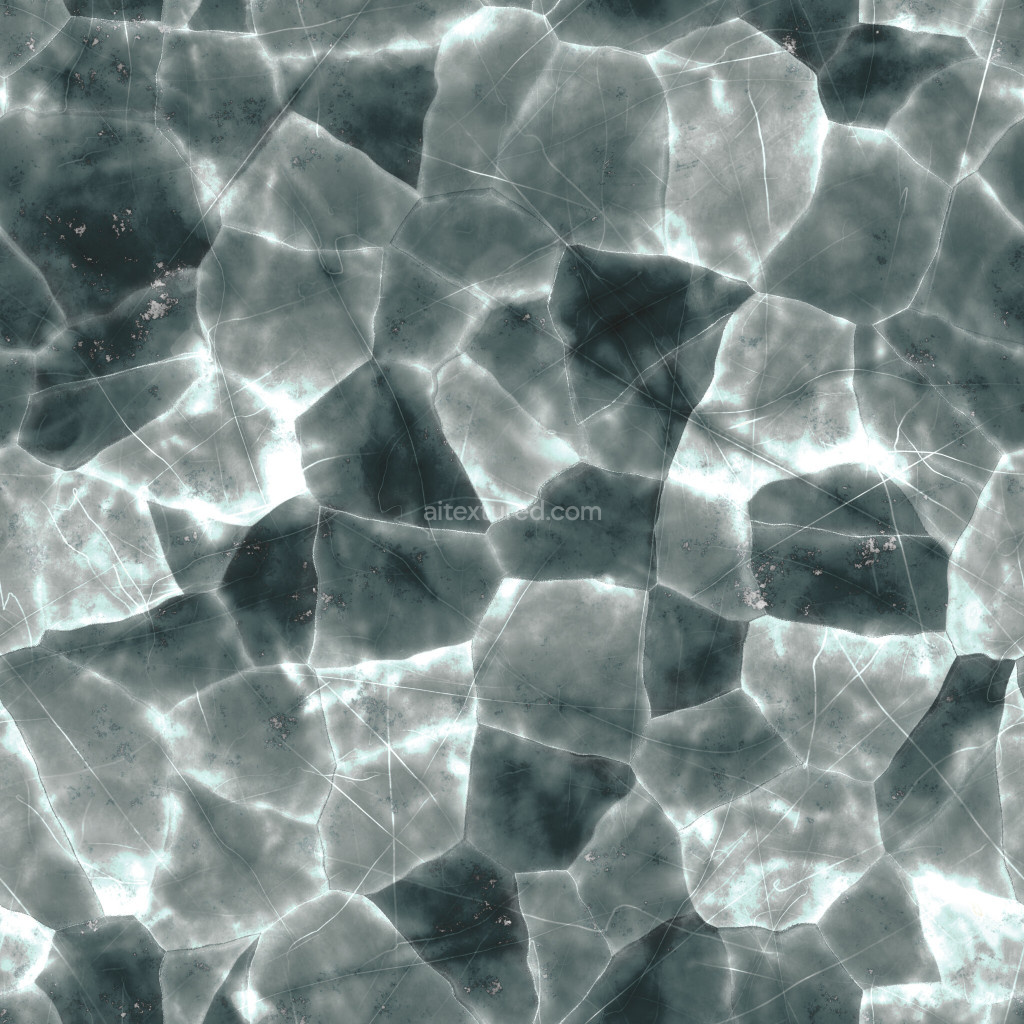 Seamless PBR ice texture with a translucent appearance