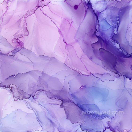 Alcohol Ink PBR Texture with Lavender and Purple Fluid Swirls Alcohol ink texture preview