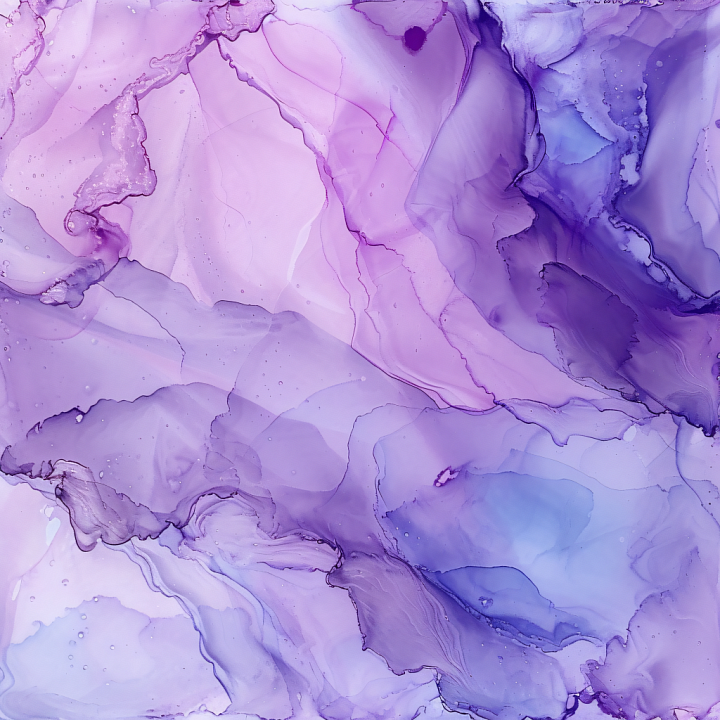 Alcohol Ink with Lavender and Purple Fluid Swirls seamless PBR texture preview