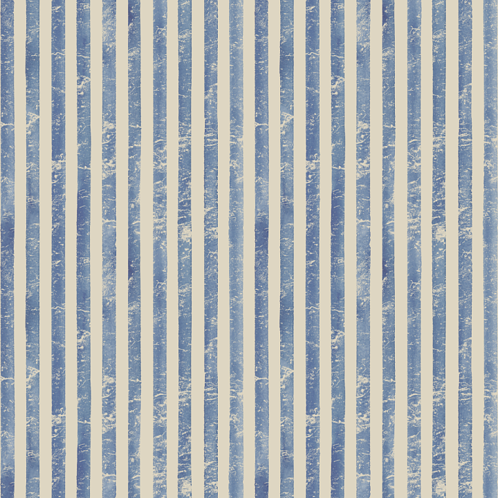 Blue and Cream Watercolor Stripes seamless PBR texture preview
