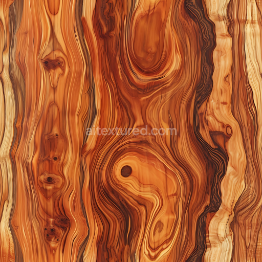 Seamless 3D Rustic Pine Wood Planks PBR Texture with Knots and Warm Grain