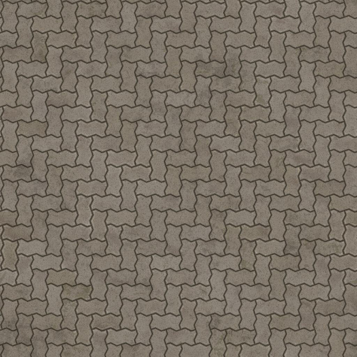 Dirty Zigzag Unipaver Bricks in Herringbone Brick seamless PBR texture preview