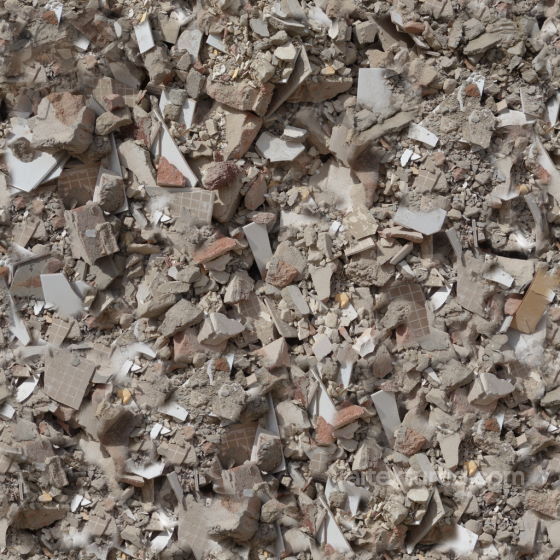 Seamless PBR Concrete Rubble Texture with Debris and Fragments Concrete texture preview