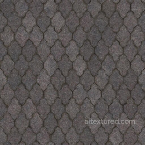 Gray Pavement Tiles Consisting of Hexagons and Crosses | Free PBR seamless Tile PBR texture