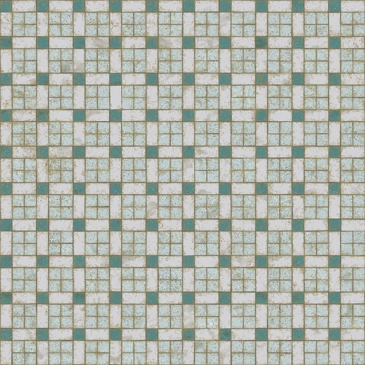 Retro Tiles of Hong Kong Old Restaurants seamless PBR texture preview