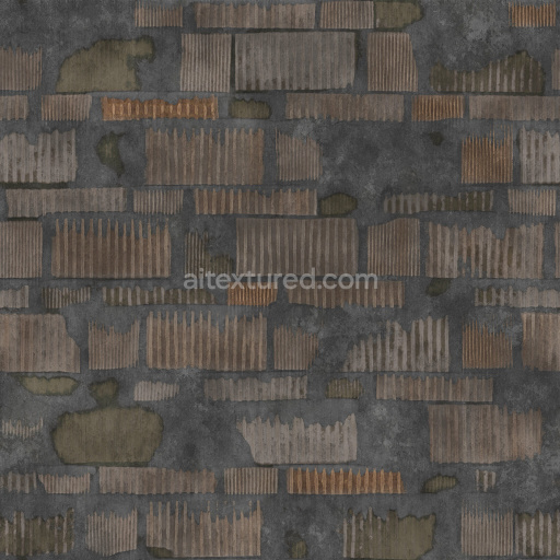 Bricks Seamless Pbr Tileable Texture Weathered Dark Rough Detailed Aged