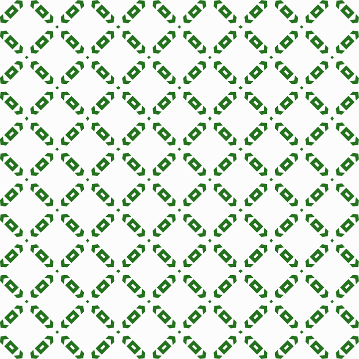 with Green Geometric Diamond Pattern on White seamless PBR texture preview