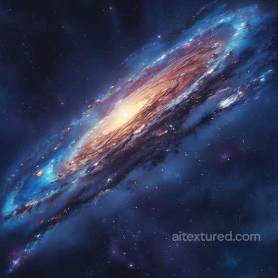 Space PBR Texture Featuring Detailed Spiral Galaxy with Vibrant Colors Star, space, planets texture preview