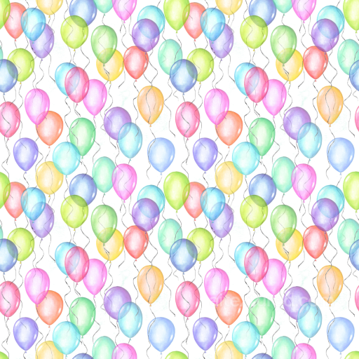 Colorful Birthday Balloons Pattern Seamless Texture seamless Birthday PBR texture